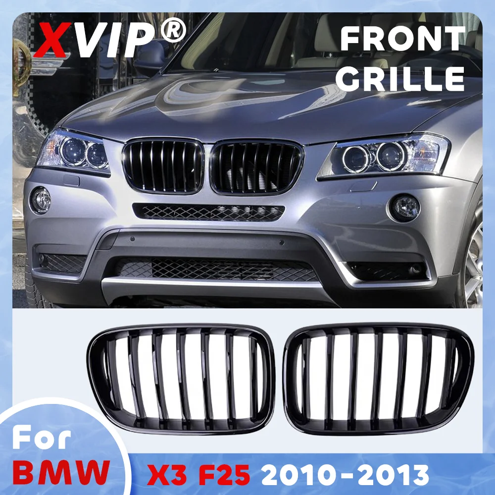 

Глянцевая черная решетка переднего бампера XVIP в стиле Single Line для BMW X3 F25 2010-2013