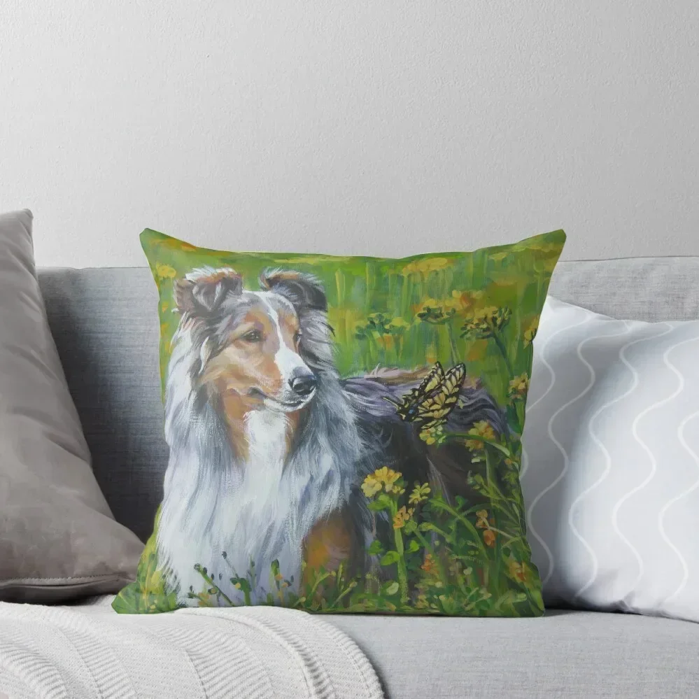 

Shetland Sheepdog Fine Art Painting Throw Pillow Christmas Pillow Covers pillow cover luxury