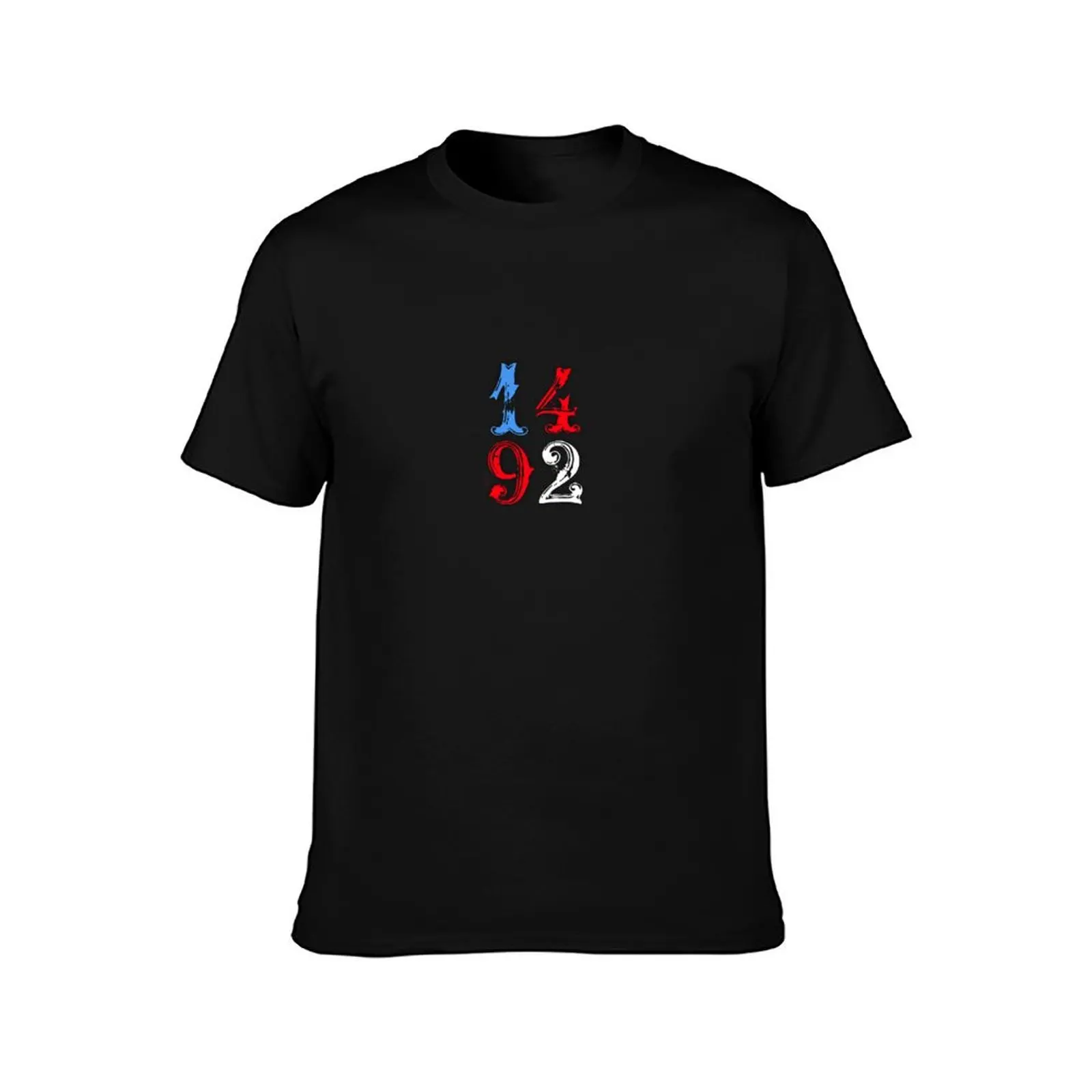 The birth of the American continent at the hands of Christopher Columbus in 1492 T-Shirt Summer Casual Cotton Tee 100% Cotton