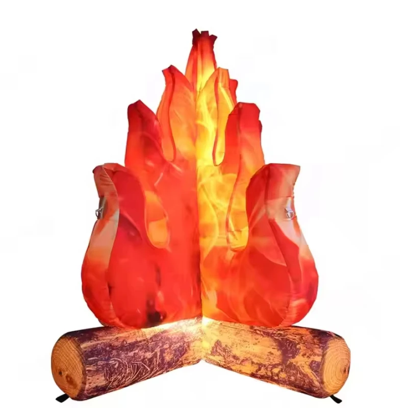 Beautiful advertisement May inflatable bonfire bonfire model fire flame balloon with lighting out-of-home advertising decoration