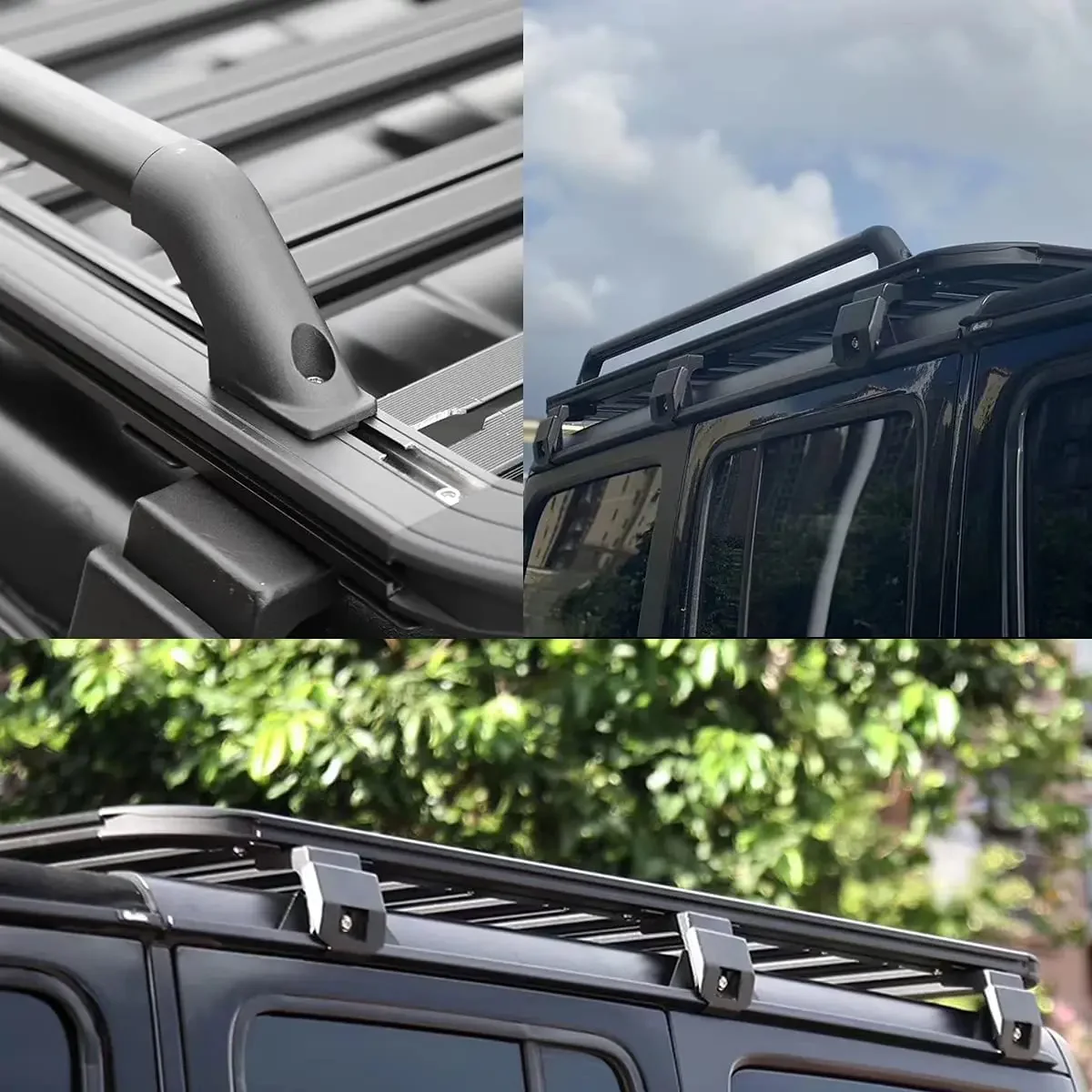 High Quality Aluminum Alloy Hard Top Cargo Carrier Basket Wrangler Rubicon JL 4X4 Car Roof Racks Jeep Wrangler Jk Roof Rack