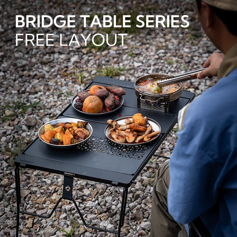 CAMPINGMOON CK-12BK-2P CK-12BK-1P Portable BBQ Accessories Outdoor Camping Durable Metal Table Top Grill Accessories