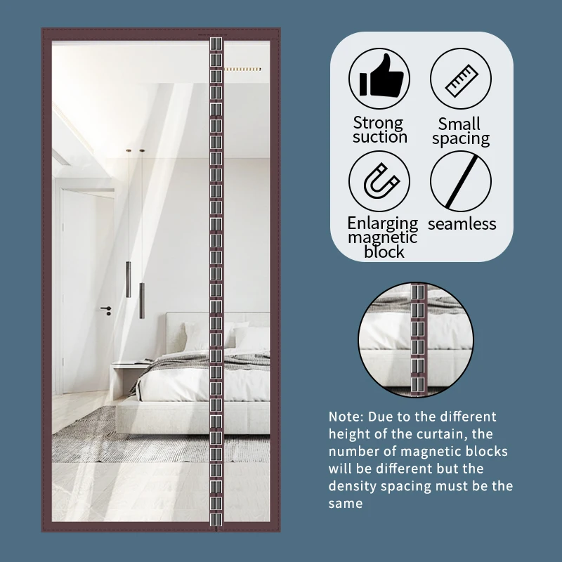 Transparent curtains eva curtains Diamond mesh self-adhesive magnetic adsorption without punching easy to install curtains
