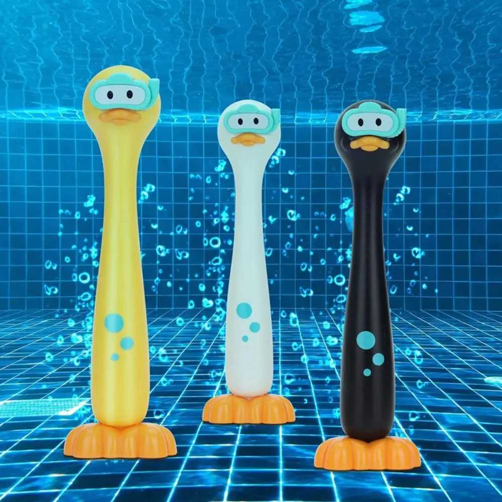 3 pçs/set portátil pato anel de água jogo piscina jogos fácil de preencher pato varas de mergulho dos desenhos animados plástico piscina mergulho jogos de praia