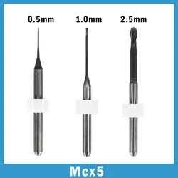 Sirona MCX5 Zirconia DC Milling Burs Tools Dental Diamond Coated Cutters Head D 0.5/1.0/2.5mm