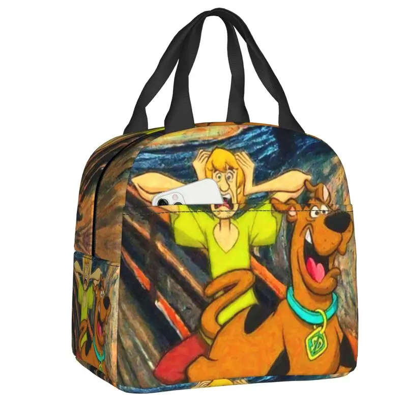 Starry Sky Gustav Klimt Thermal Insulated Lunch Bags Dog Painting Resuable Lunch Tote for School Office Outdoor Food Box