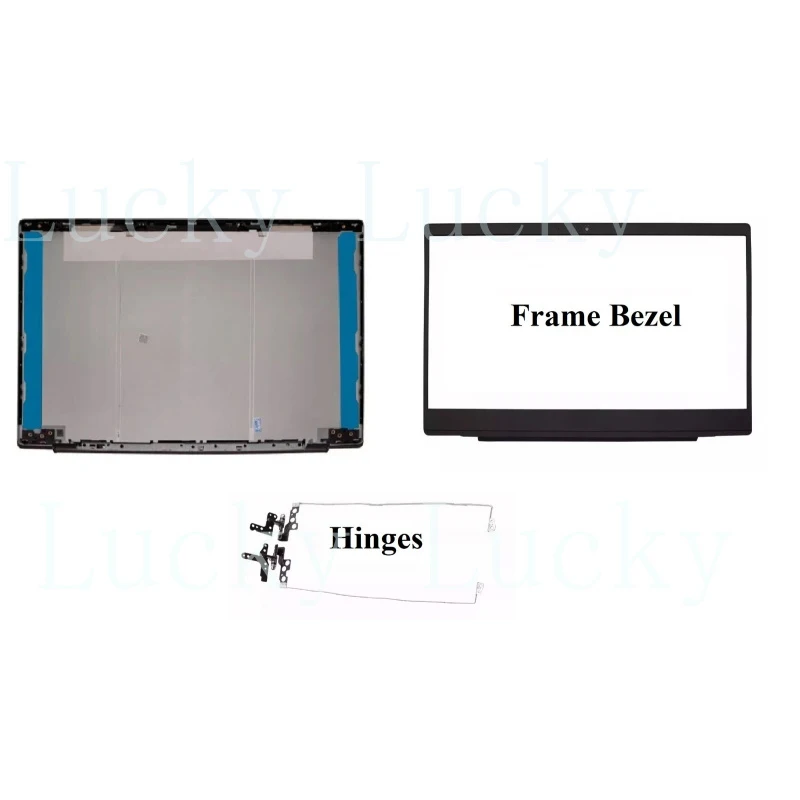 

f LCD Back Cover + Frame + Hinges Grey For HP Pavilion 15-CW1507SA Replacement