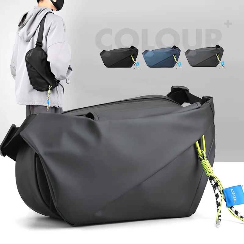 

Multiple Pockets Men's Travel Chest Packs 2024 New Brand Design Crossbody Bags High Quality Nylon Unisex Waist Bag Solid Color