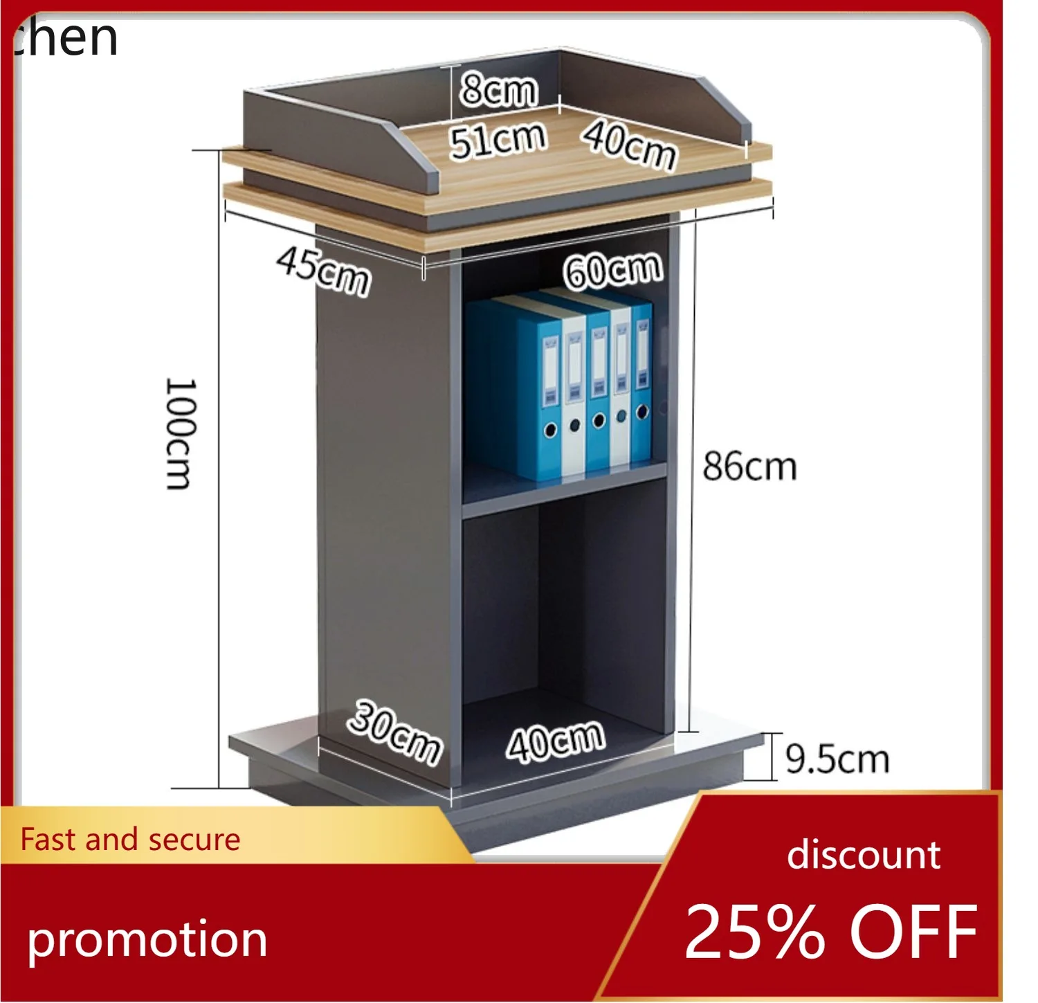 

ZML Movable Lecture Table Speaking Table Desk Wooden Conference Room Hosting Table