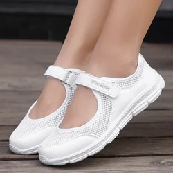 Neue Frauen Wohnungen 2021 Frühling Sommer Damen Mesh Flache Schuhe Frauen Weiche Atmungsaktive Turnschuhe Frauen Casual Schuhe Zapatos De Mujer