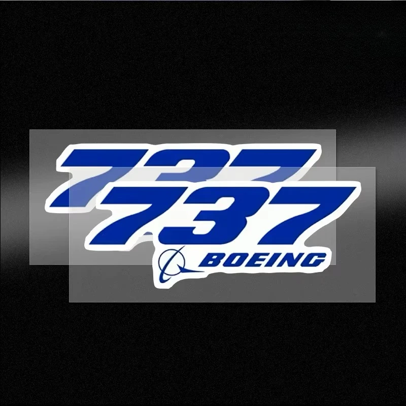737 Aviation Personality Vinyl Waterproof Sticker Decal for Auto Tail Glass Electric Motorcycle Rear Window DIY Exterior Styling