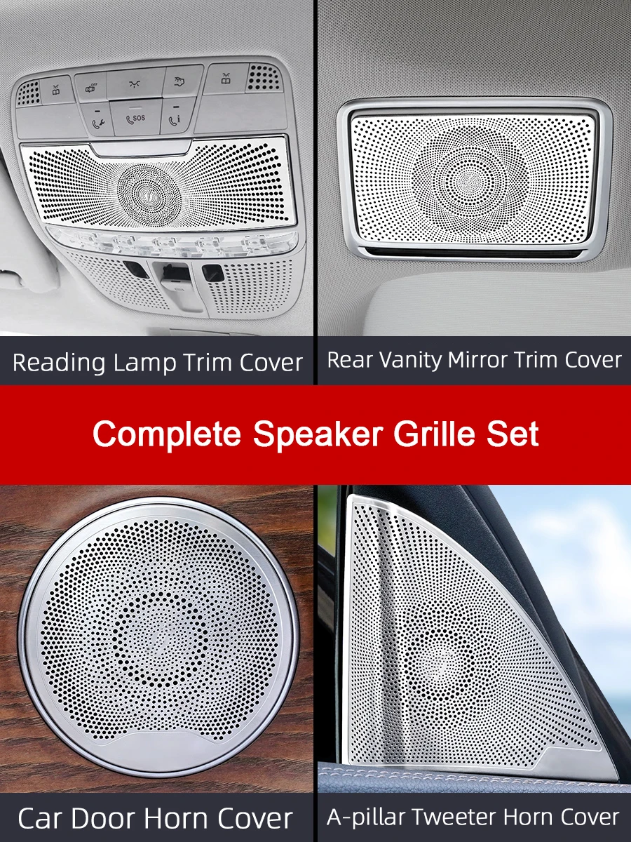 

For Mercedes Benz C E GLC W205 W206 W212 W213 X254 X253 W214 2015-2025 Car Door Horn Cover A-pillar Speaker Audio Accessories