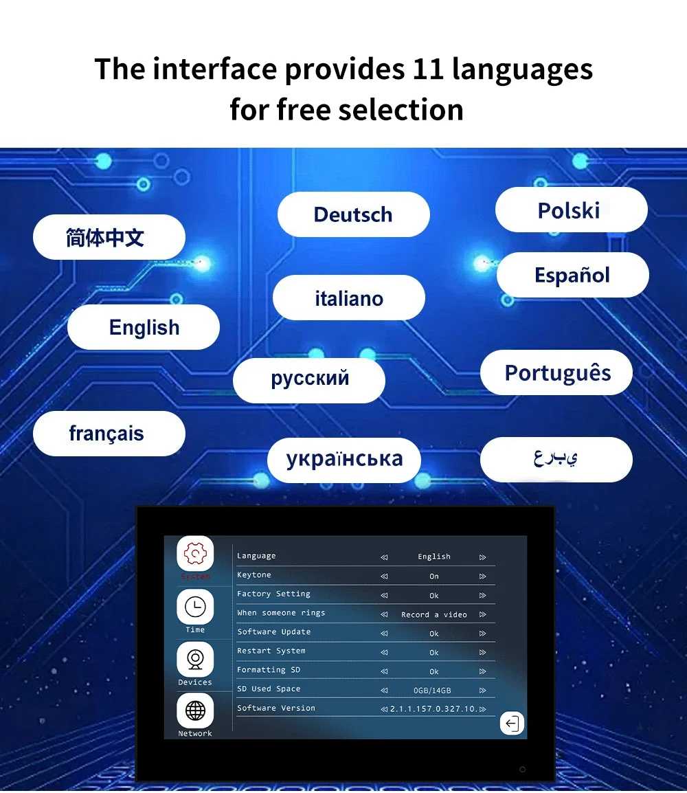 ANJIELO 1080P Tuya 10 بوصة IP فيديو نظام اتصال داخلي شاشة تعمل باللمس واي فاي POE جرس الباب السلكي للفيلا شقة RFID التحكم في الوصول