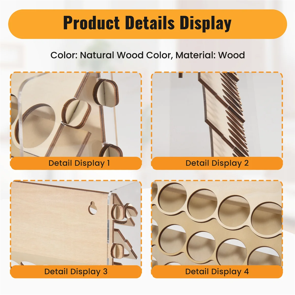 

UNSAI Craft Paint Storage Modular Wooden Paint Organizer - Holds 35 Bottles of Paints Miniature Stands - Art Tool Storage Rack