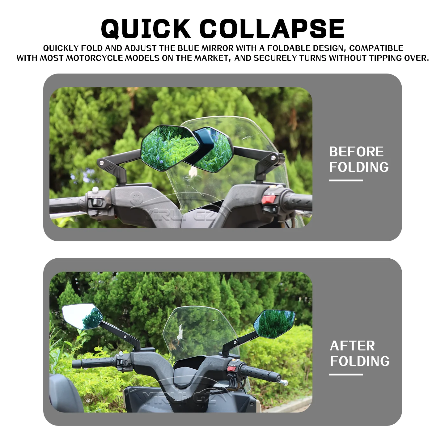 لهوندا XL750 TRANSALP دراجة نارية مرآة الرؤية الخلفية مرآة الرؤية الخلفية الجانبية الضوء الأزرق المرايا المضادة للوهج CRF1000 1100 أفريقيا التوأم