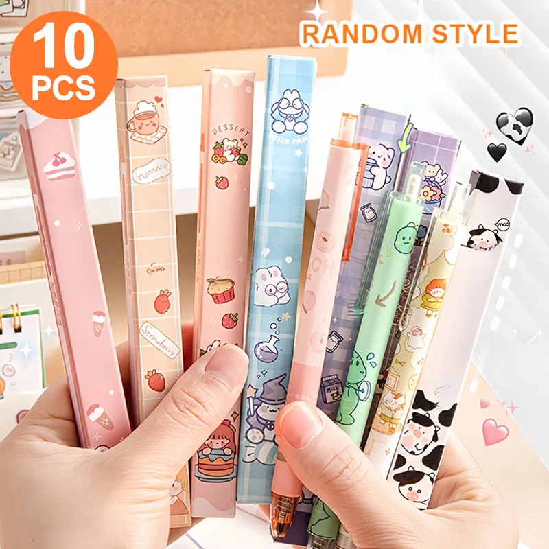 

10 одноразовых гелевых ручек в формате слепой коробки, прочные стержни, плавное письмо без затяжек, подходят для студентов, офисного использования, деловых нужд и ведения записей, формат слепой коробки добавляет нотку сюрприза и развлечения.