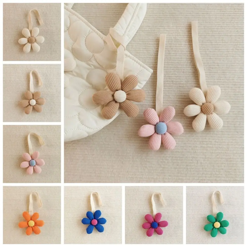 

Тканевая сумка с цветком, сумка с подвеской, аксессуары для матчей, мягкий свежий рюкзак, украшение для сумки, подвески в корейском стиле, ремешок с цветочным принтом для девочек