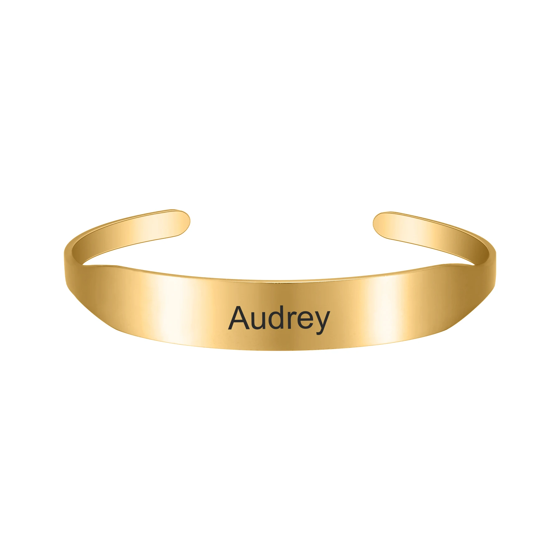 

Wide Personalized Bracelet for Both Men and Women Engraved with Letters in Various Styles A Commemorative Gift for Her