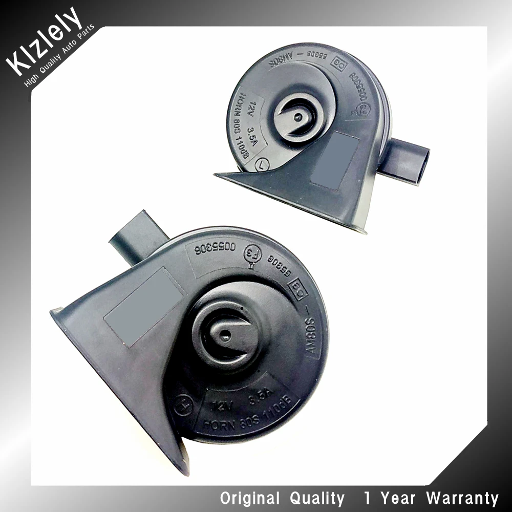 Snail Type Horn For AUDI A1 A3 A4 A5 A6 A7 A8 S4 S6 Q3 Q5 12V 410/510Hz Loud AutoHorn 110-125Db Twin Tone Waterproof Car Horns