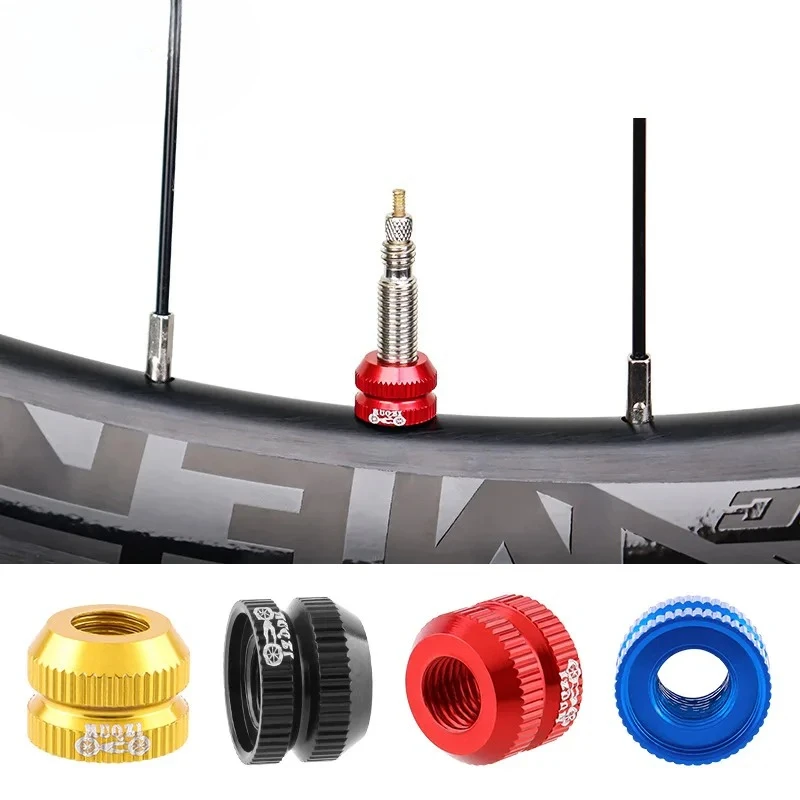 

2 шт. гайка клапана для шин MTB дорожный велосипед бескамерный обод сверхлегкий алюминиевый сплав велосипедные шины защитный винт клапана фиксированная шайба