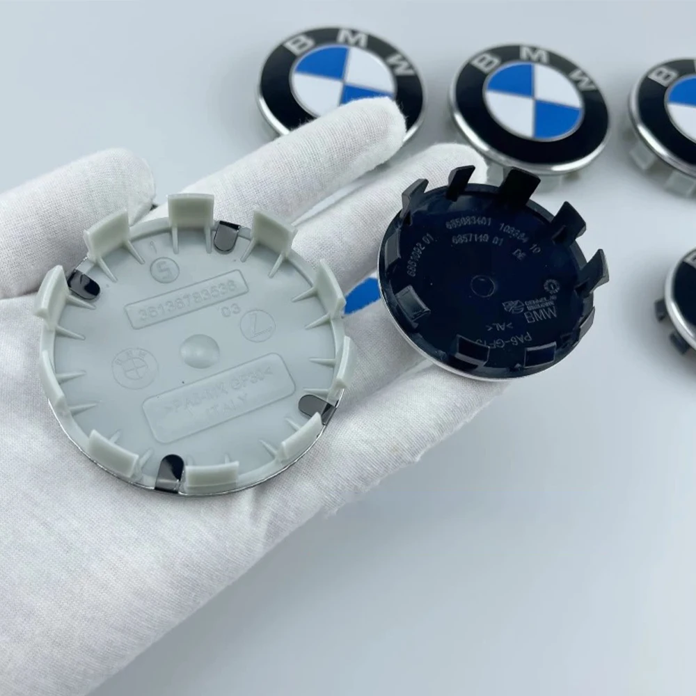 

4PCS Wheel Center Caps 68mm 56mm Blue white hubcap for BMW E46 E90 E30 F10 F30 X5 X3 E39 F25 E60 E91 E87 M Car Accessories