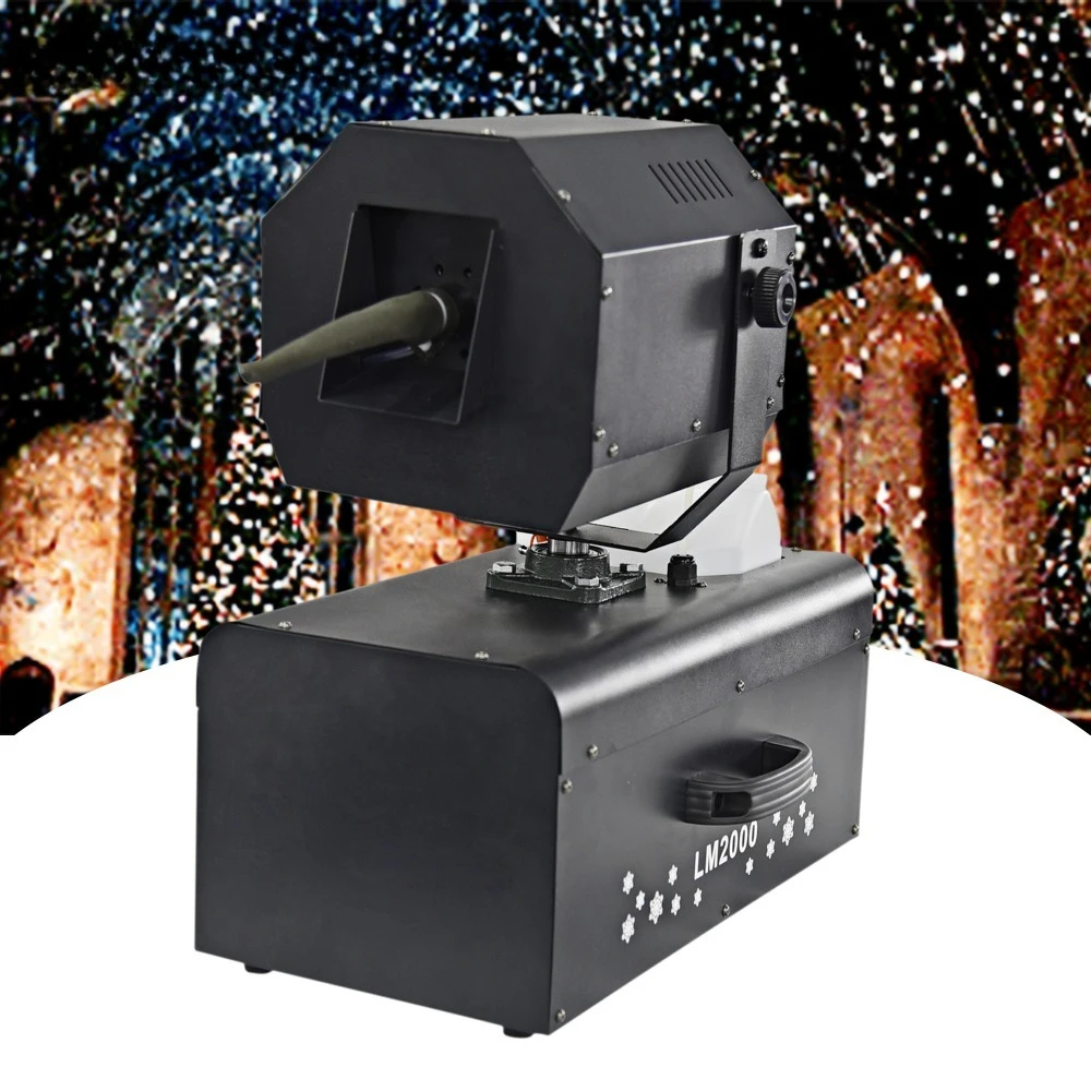 Cheap Snow Machine Black 2000W Shaking Head Snow Machine Outdoor Games Events and Evenings