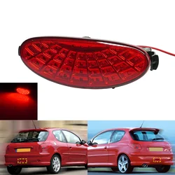Red Lens LED Rear Bumper Driving Fog Light Lamp For Peugeot 206 Hatchback 98-09
