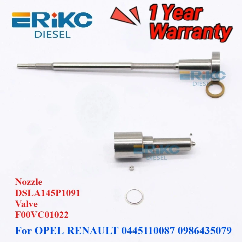 فوهة DSLA145P1091 0433175318 صمام الوقود F00VC01022 طقم تصليح حاقن الديزل لأوبل رينو 0445110087 0986435079