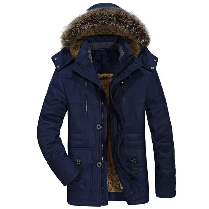 Winter männer Unten Jacke Hochwertige Lange Verdicken Warme Mit Kapuze Parka Männlich Ausgestattet Multi Tasche Arbeit Jacke 7XL Männer winter Mäntel