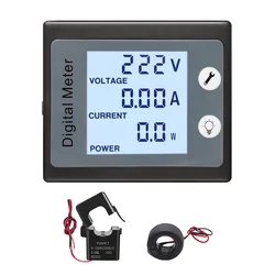 PZEM-011 AC Single Phase 220V 32A 63A 100A Digital Voltmeter Ammeter Wattmeter Kwh Power Meter Electric Current Tester With CT