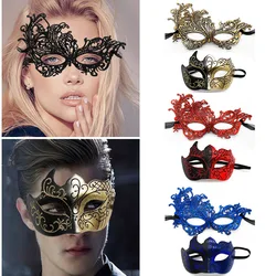 Sexy Masquerade Masks for Couple Venetian Woman Lace Men PP Cosplay Costume Carnival Prom Party Personality Headdress Masks