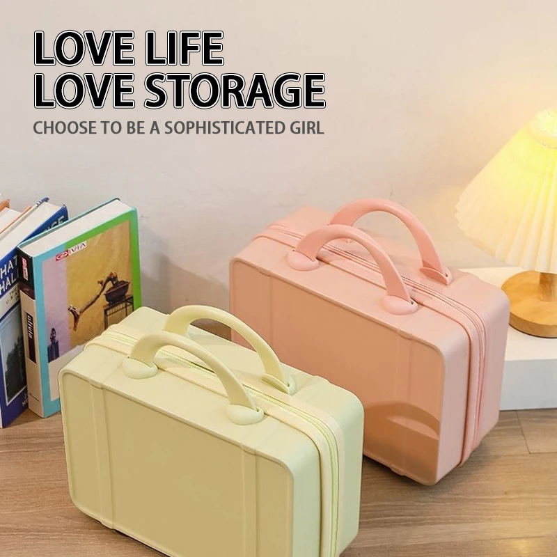 Macaron small suitcase 14-inch suitcase small cosmetic case can hang luggage mini suitcase