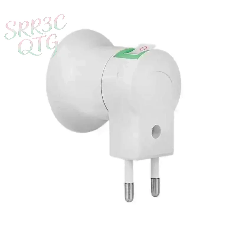 Hot Sale 1Pcs Durable E27 Bulb Socket Adapter LED Light EU Plug Plastic Lamp Base Holder With Power On Off Control Switch
