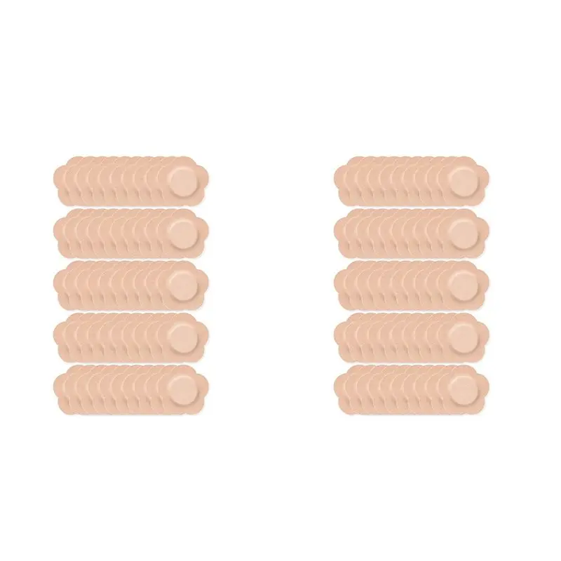 100PCS Castor Oil Patches, Castor Oil Pack Wraps Disposable Organic Cotton Self-Adhesive Pads For Belly Button