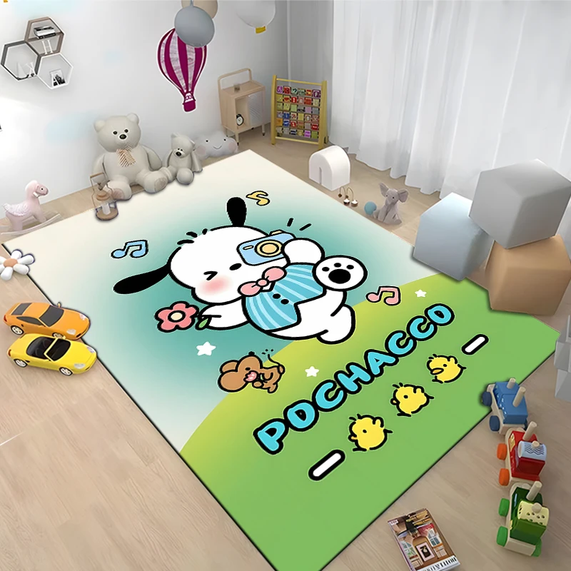 Sanrio Pochacco Pattern Rug Carpet for Living Room Bathroom Mat Creative Doormat Carpet for Bedroom Home Alfombras Para Sala