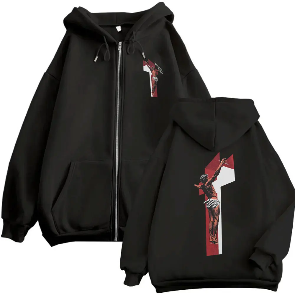 

Christian Religious Jesus Blessing From God Zipper Hoodie Men Women Gothic Rock Oversized Hoodies Male Casual Zip Up Jacket Coat