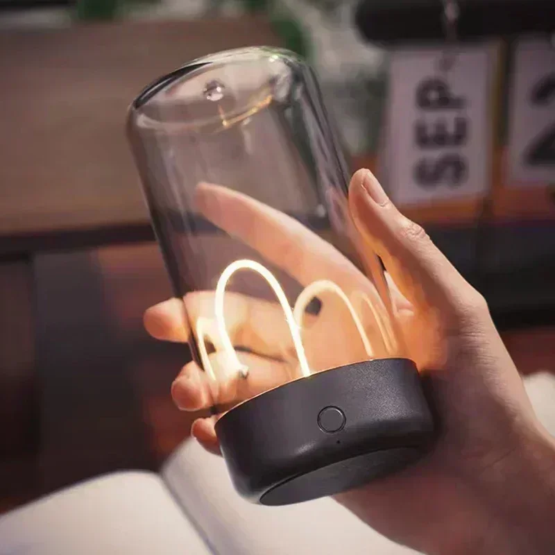 ضوء مغناطيسي محيط بسلك كم USB محمول، ضوء ليلي لمزاج غرفة النوم، غرفة النوم، مصباح بجانب السرير، الدراسة، هدايا السنة الجديدة