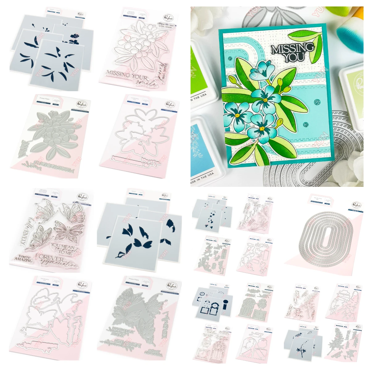 2025 nouveaux frais bonnes fois Bluebonnet papillon Bliss Sentiment timbres pochoirs matrices ovale découpé bricolage Scrapbooking carte faire moule