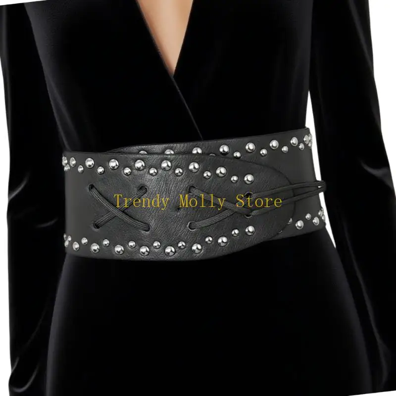 N5KB حزام خصر إضافي ذهبي فاتح قابل للتعديل من الجلد الصناعي مزود بفتحات تهوية للاستخدام اليومي