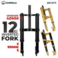 2025 HIMALO Inverted Fat Fork 12inch Spring Oil Suspension Air Fork 135mm* 9mm Quick Release QR 12*4.0 Tire Fit for Fiido Q1 Q1S