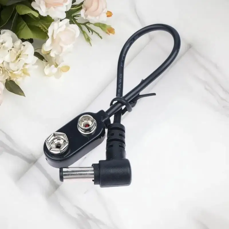 New Effect Pedal 9V Battery Clip Converter Power Cable Snap Connector For Guitar Effect Pedal Battery Power Supply Adapter