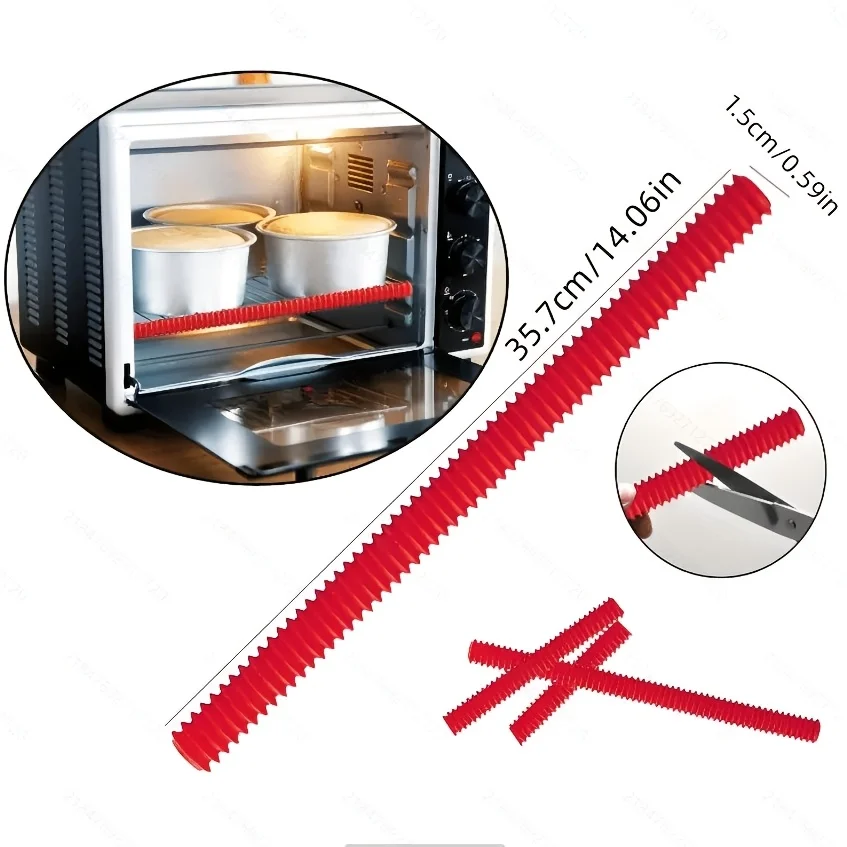 2-Pack Silicone Oven Rack Guards | 14" Heat Resistant Edge Protectors for Burn Prevention | Essential Kitchen & RV Accessory