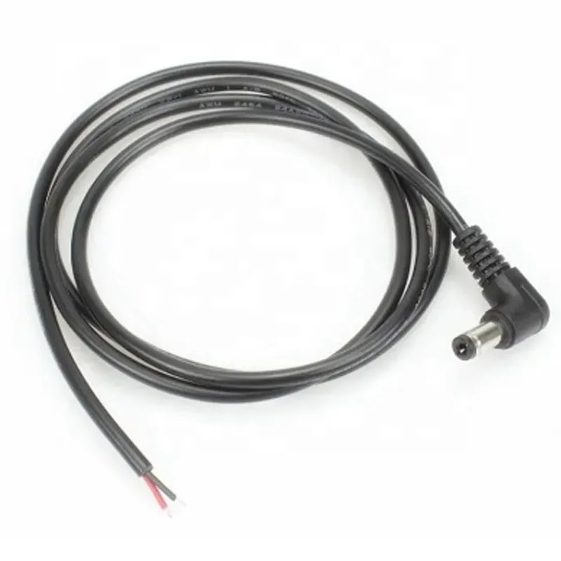 Stripped DC Power Cable Male Plug 5.5mm 2.5mm 12V Replacement DC Power Connector For 5050 LED Strip Light CCTV Camera