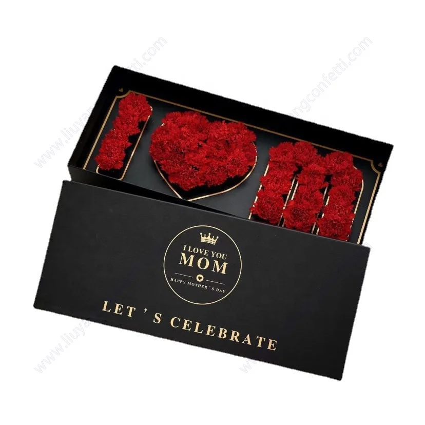 

Mothers Day Gift Preserved Rose In Acrylic Box I Love Mom Decorative Flowers Wholesale Wedding Supplies Set