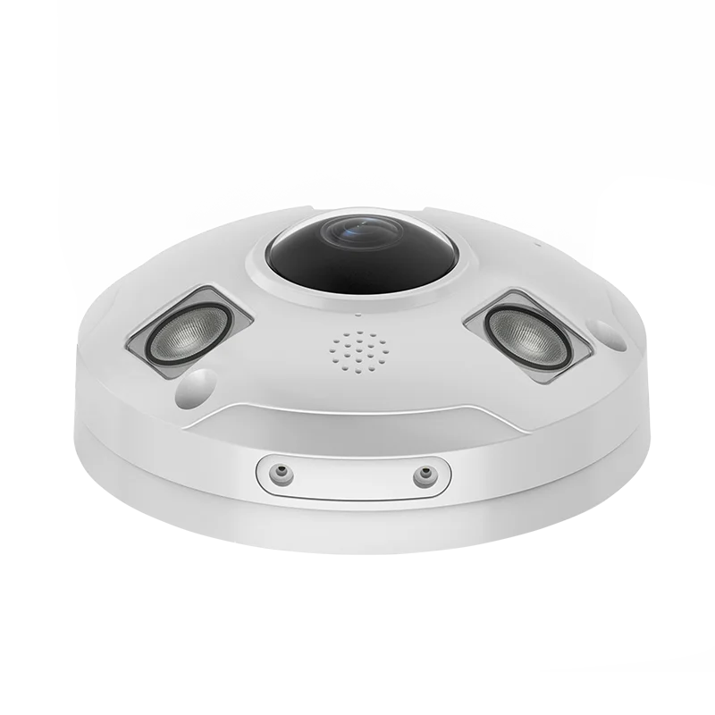 Industrial 12MP Metallic Fisheye IP Camera - 360° Wide-Angle Panoramic View