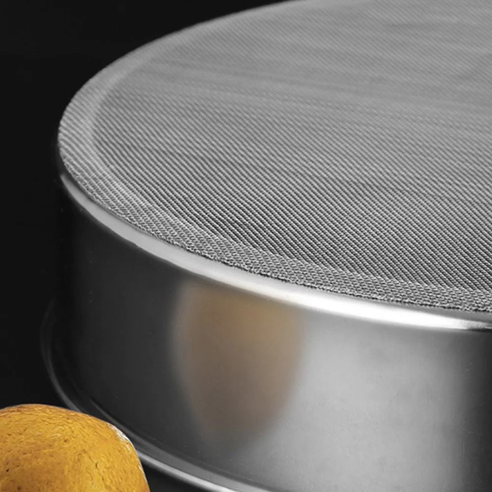 

3Pcs Flour Sieve Stainless Steel Round Sifter Baking Powder Kitchen Tool Strainer Practical Safe Easy to Hold Durability
