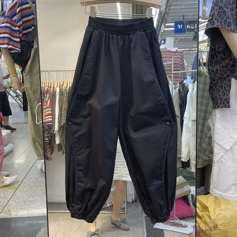 XL-6XL Large Size Women Harem Pants Spring Summer Casual Lantern Trousers Elastic High Waist Female Mother Loose Trousers F171