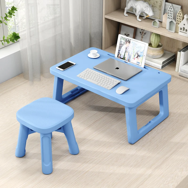 Small Foldable Desk in Bed Computer Desk for Lazy People Simple Dormitory for Home Use Student Learning and Writing Desk