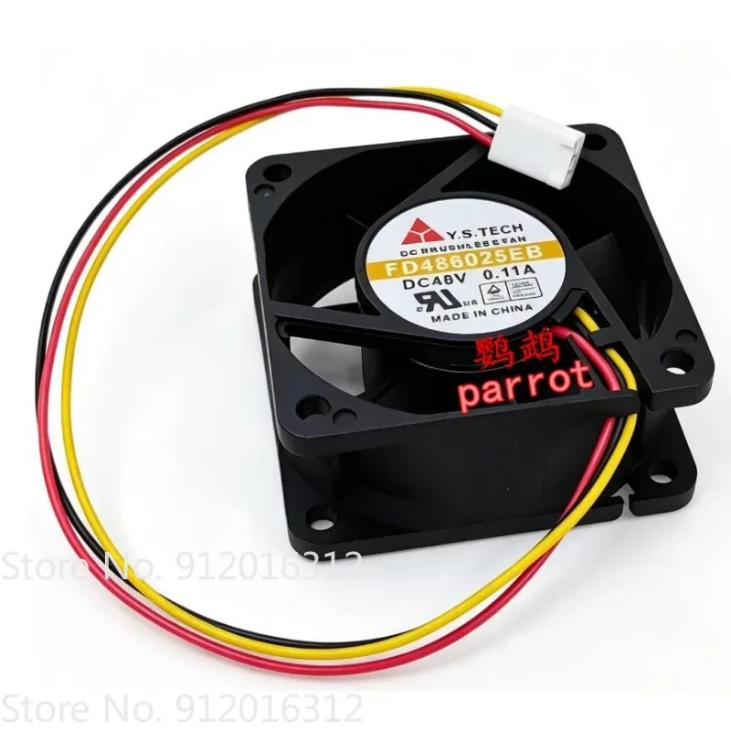 New Cooler Fan for Y. S.TECH FD486025EB 6025 6CM 48V 0.11A 3-wire Cooling Fan 60X60X25MM