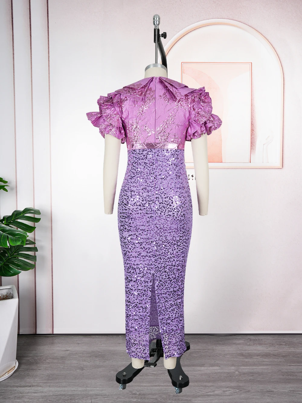 Luxury Party Evening Dresses 2026 Elegant Women Sequin Clothing Puff Sleeve Mermaid Long Dress Wedding Prom Gown Dashiki Outfits